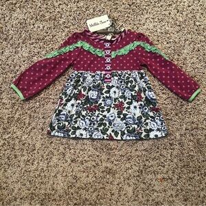 Matilda Jane Purple and Green Blouse with Floral Design